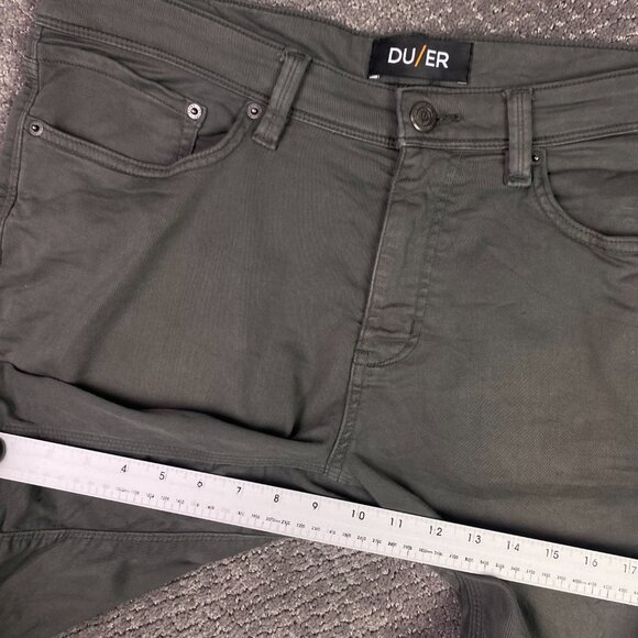 DU/ER No Sweat N2X Slim Fit Shorts Men's 36 Green Stretch - Picture 13 of 13